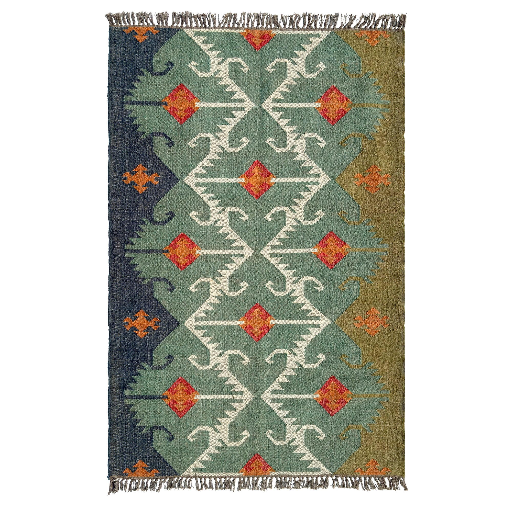 ACTUS KILIM DHURRIEラグ （140×200cm） 4x6 Ft,handwoven Kilim Rug, Gray Rug, Dhurrie Rug, Vintage