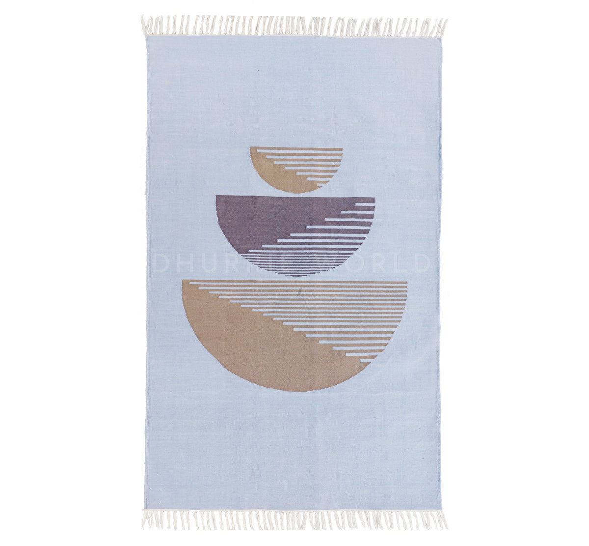 Deep Handwoven Cotton Area Rug – Dhurrie World